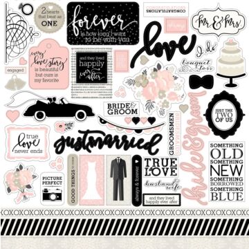 Echo Park WEDDING BLISS ELEMENT STICKER