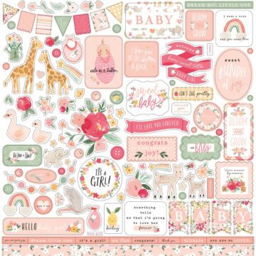 Echo Park Welcome Baby Girl Element Sticker
