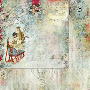 Blue Fern Studios - Yuletide 12x12 Paper - Winter Wonderland