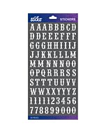 Sticko Alphabet Stickers-White Glitter Carnival Small