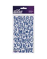 Sticko Alphabet Stickers-Sweetheart Script Small Glitter Blue