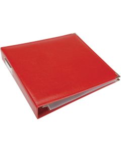 We R Classic Leather D-Ring Album 12"X12" Real Red