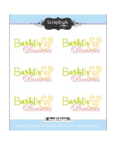 Scrapbook Customs Baskets & Bunnies Repeating Stickera