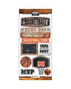 Scrapbook Customs - Basketball Wood Sticker