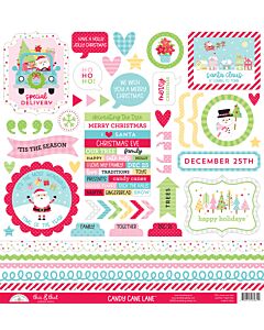 Doodlebug Design This & That Cardstock Stickers, Candy Cane Lane