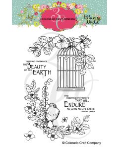 Colorado Craft Company Clear Stamp, Whimsy World - Life Lasts